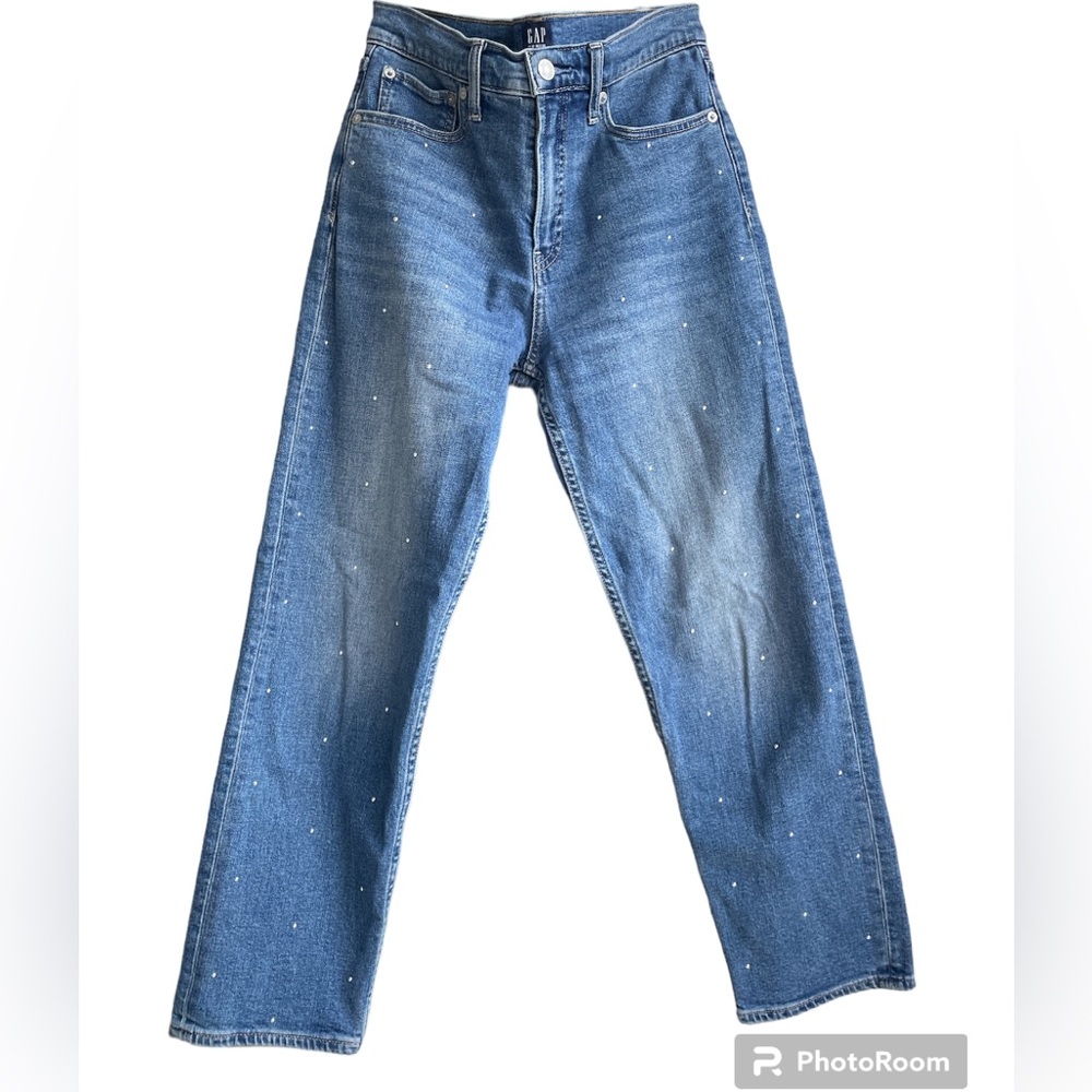 Gap Cheeky Straight Studded / Jeweled Jeans in Size 27 / 4